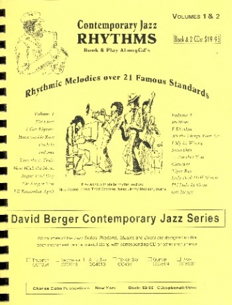 Contemporary Jazz Rhythms vol.1 and 2 (+2 CD's): for alto saxophone