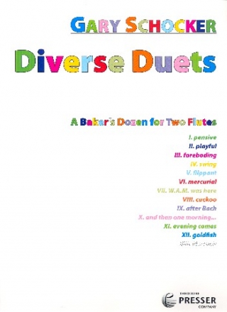 Diverse Duets for 2 flutes score