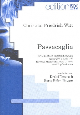 Passacaglia fr Mandoline, Gitarre und Zopforchester Partitur