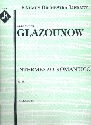 Intermezzo romantico op.69 for orchestra score