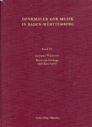 Werke von Erasmus Widmann Band 2 Weltliche Gesnge und Ritterspiel Partitur,  gebunden