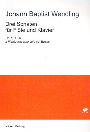 3 Sonaten op.1 Band 2 (Nr.4-6) fr Flte und Klavier