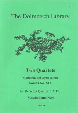2 Quartets for 4 recorders (SATB) score and parts