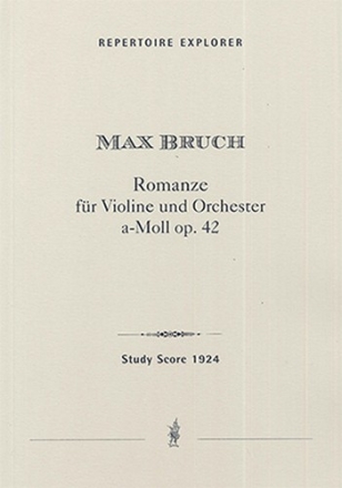 Romanze a-Moll op.42 fr Violine und Orchester Studienpartitur