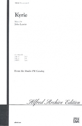 Kyrie for female chorus and piano score