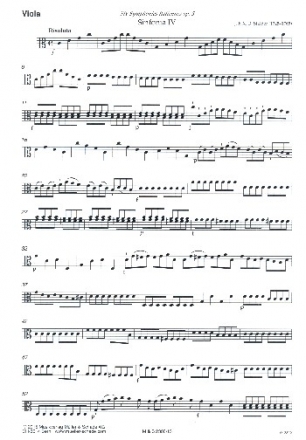 Sinfonie C-Dur Nr.4 fr Streicher und Bc (2 Hrner ad lib) Viola