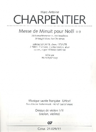 Messe de minuit pour Noel H9 fr Soli, gem Chor und Orchester Violine 1/2 (Dessus de violon 1/2)