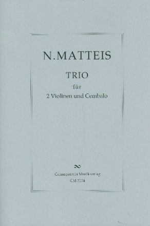 Trio g-moll fr 2 Violinen und Cembalo Partitur und Stimmen (nicht bezeichnet und nicht ausgesetzt)