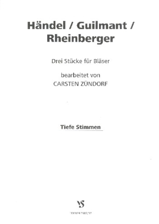 3 Stcke fr Blechblser Spielpartitur Tiefe Stimmen