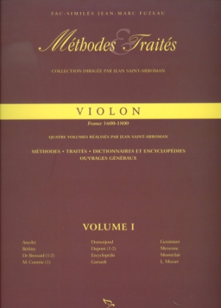 Mthodes & traits - France 1600-1800 vol.1 pour violon facsimile