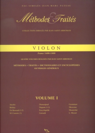 Mthodes & traits - France 1600-1800 vol.1 pour violon facsimile
