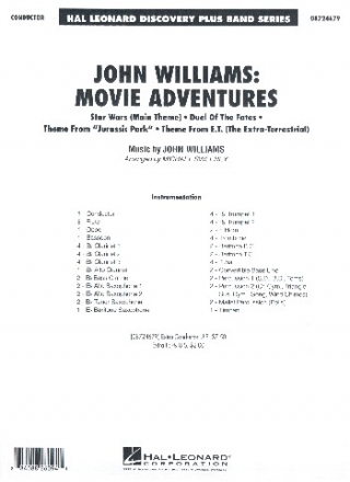 Movie Adventures (Medley): for concert band score
