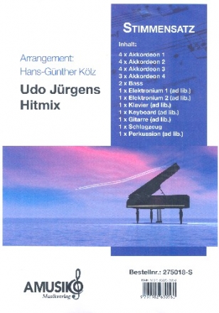 Udo Jrgens Hitmix: fr Akkordeonorchester Stimmensatz