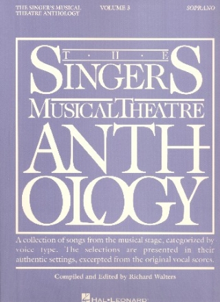 Singer Musical Theatre Anthology vol.3 for soprano and piano