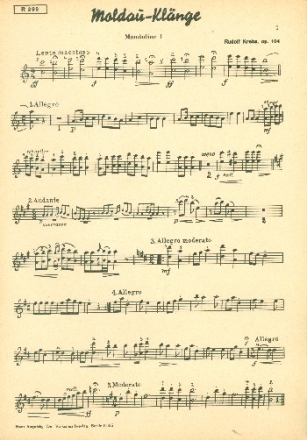 Moldau-Klnge op.104 fr Zupforchester Mandoline 1