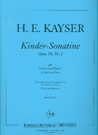 Kinder-Sonatine op.58,1 fr Violine und Klavier