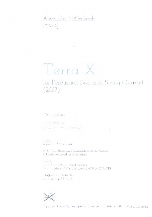 Terra X for percussion duo and string quartet