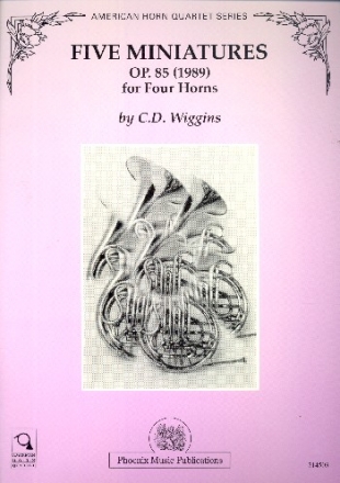 5 Miniatures op.85 for 4 horns score and parts