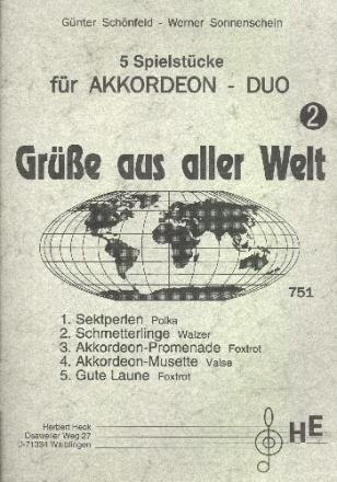 Gre aus aller Welt fr 2 Akkordeons Spielpartitur