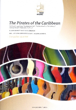 The Pirates of Caribbean (Medley): fr 4 Gitarren Partitur und Stimmen