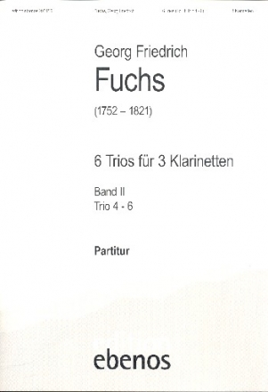 6 Trios Band 2 (Nr.4-6) fr 3 Klarinetten Partitur