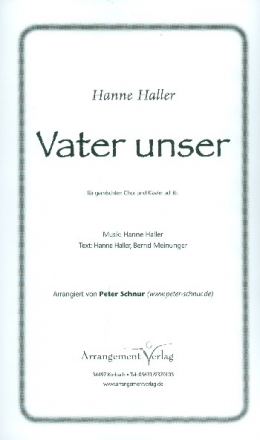 Vater unser fr gem Chor a cappella (Klavier ad lib) Chorpartitur