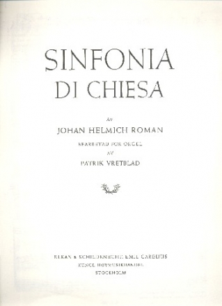 Sinfonia di chiesa D-Dur fr Orgel