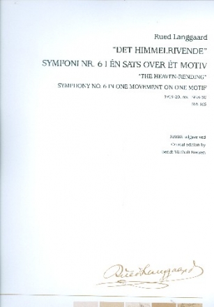 Symphony no.6 in one Movement on one Motif BVN165 for orchestra score