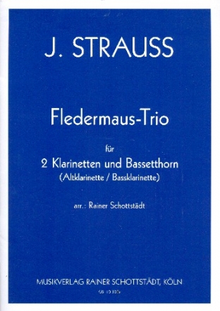 Fledermaus-Trio fr 3 Bassetthrner Partitur und Stimmen