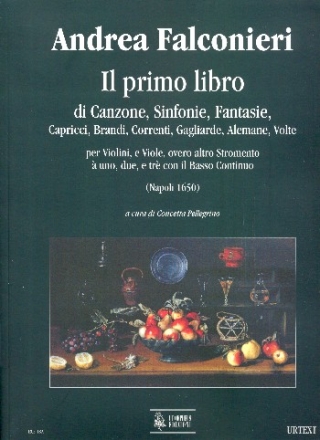 Il primo libro  per 2 violini, viole e basso continuo partitura