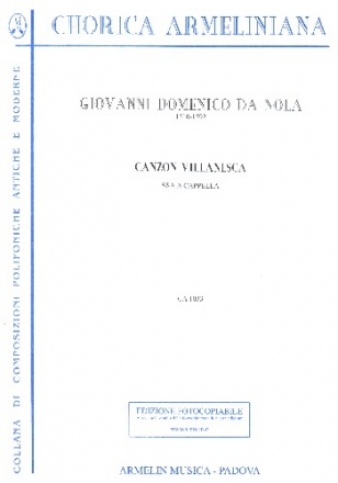 Canzon Villanesca for female chorus a cappella score (it)
