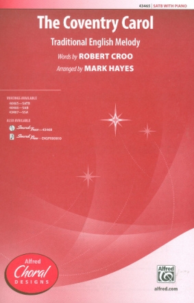 The Coventry Carol for mixed chorus and piano