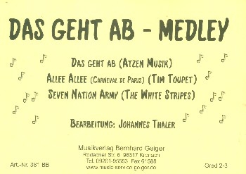 Das geht ab (Medley): fr Big Band Direktion und Stimmen