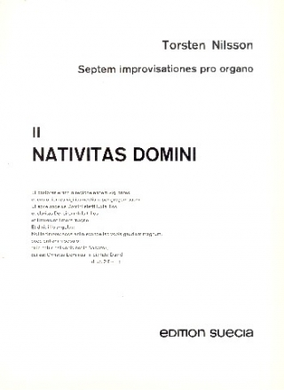 Nativitas Domini for organ