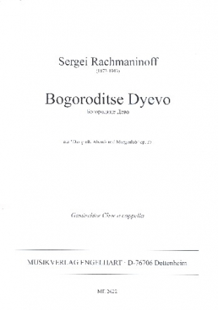 Bogoroditse Dyevo op.37,6 fr gem Chor a cappella Partitur (kyr/russ)