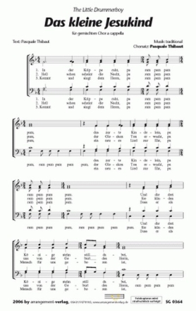 Das kleine Jesukind fr gem Chor a cappella Partitur (dt)