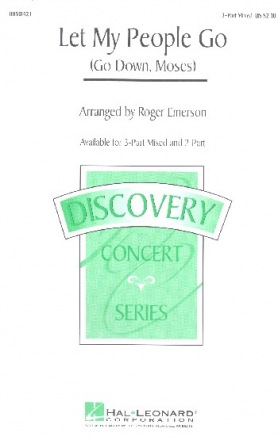 Let my People go for mixed chorus (SAB) and piano score