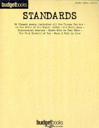 Budget Book Standards: piano/vocal/guitar songbook
