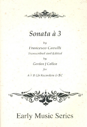 Sonata  3 for recorders (ATBGb) score and parts