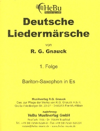 Deutsche Liedermrsche Band 1 fr Blasorchester Baritonsaxophon in Es