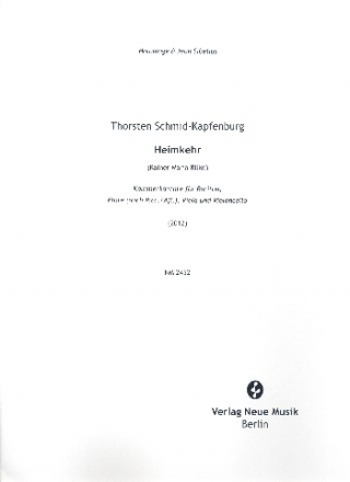 Heimkehr fr Bariton, Flte(n), Viola und Violoncello Partitur und Instrumentalstimmen