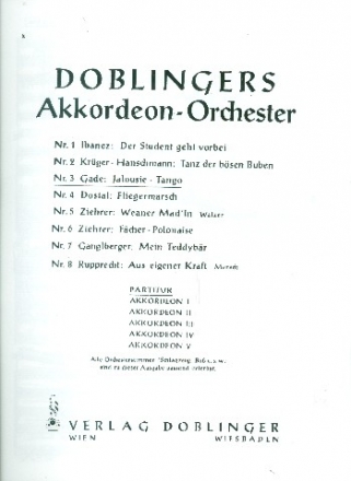 Jalousie fr Akkordeonorchester Partitur