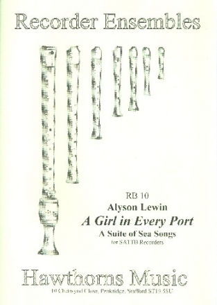 A Girl in Every Port for 5 recorders (SATTB) score and parts