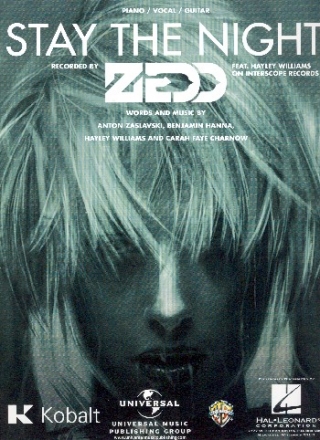 Stay the night: Einzelausgabe piano/vocal/guitar