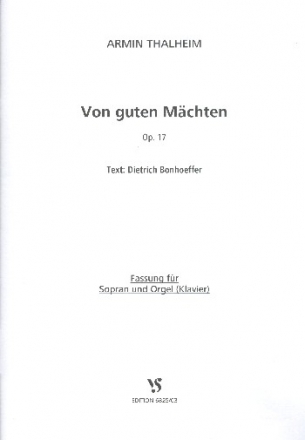 Von guten Mchten op.17 fr Sopran und Orgel (Klavier) Partitur