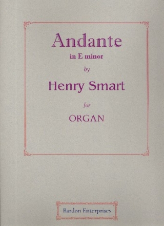 Andante in e Minor no.3 for organ