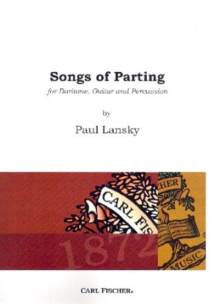 Songs of Parting for baritone, guitar and percussion score and parts