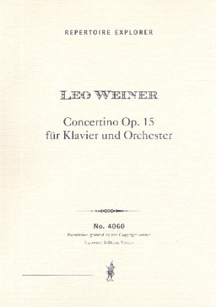 Concertino op.15 fr Klavier und Orchester Studienpartitur