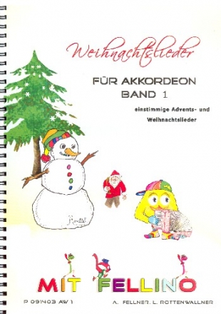 Weihnachtslieder mit Fellino Band 1 fr Akkordeon