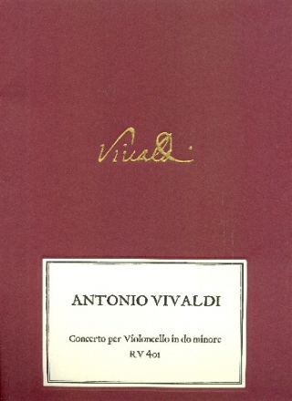 Concerto in d Minor RV401 for cello and strings score and parts (1-1-1-1-1)